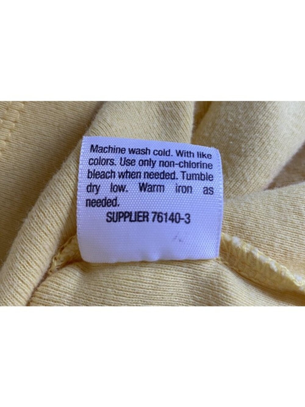 St Johns Bay Women's Medium Yellow Cotton Casual Short Sleeve Top Tee - Picture 5 of 5